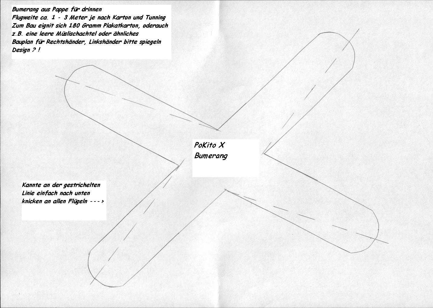 Bumerang Pappe Vorlage